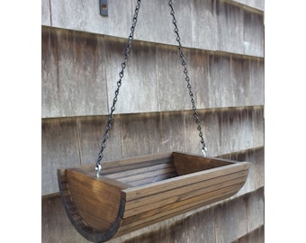 Hanging Rustic Half Moon Bucket Bowl Style Garden Indoor Outdoor  display picture 1