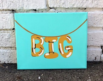 Nombre de letra de globo personalizado Sorority Canvas