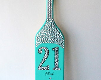 Paleta de 21 cumpleaños con lentejuelas