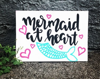 Mermaid at Heart Canvas
