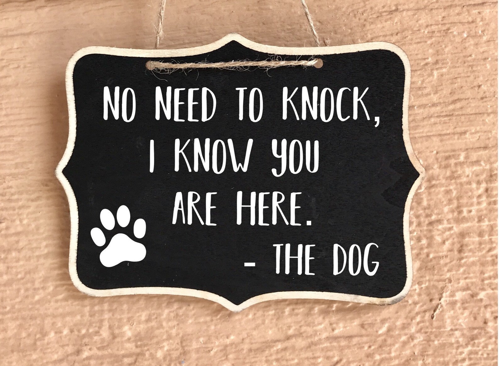 Door Sign Dog Barking Front Door Dog Lover Gift No Etsy