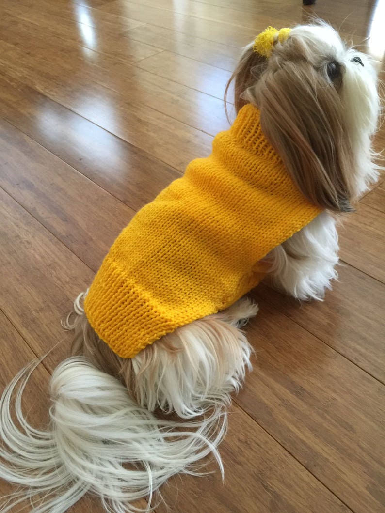 Yellow Dog Coat Knitting Pattern in PDF Instant Download Version , PDF