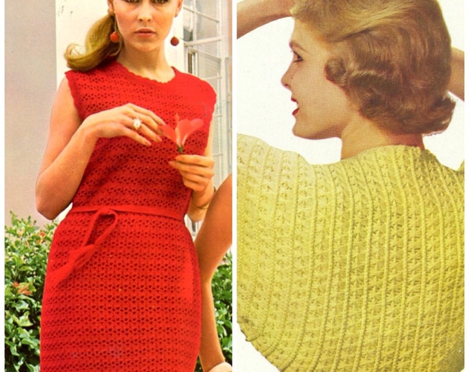 2 Crochet PDF Pattern Vintage Red Dress Crochet Pattern and Etsy