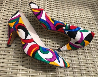 bright coloured high heels