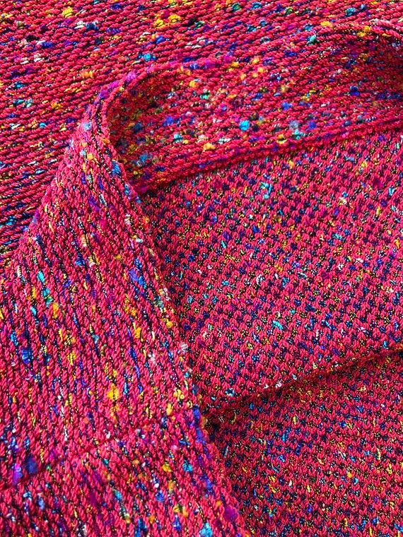 Steve Fabrikant red melange knitted mini skirt - image 6