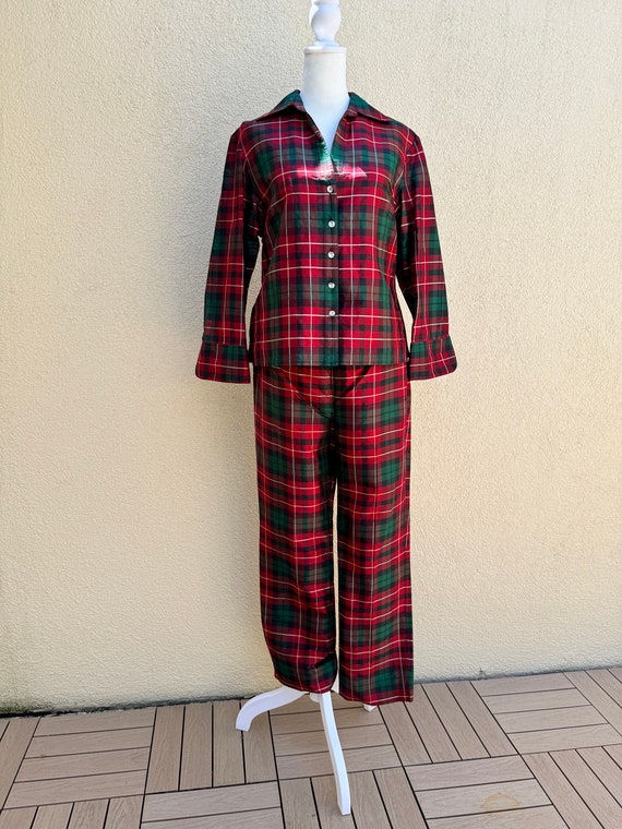 Jones New York Country Silk Plaid Tartan Taffeta 2