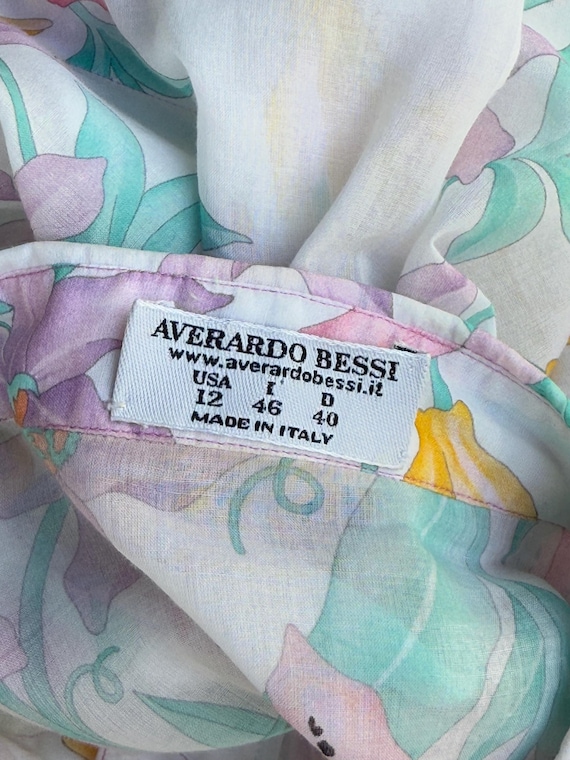Averardo Bessi floral button down light cotton bl… - image 10