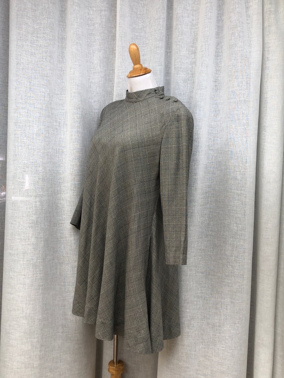 Vintage Le Crillon Gray and Black plaid/houndstoo… - image 3