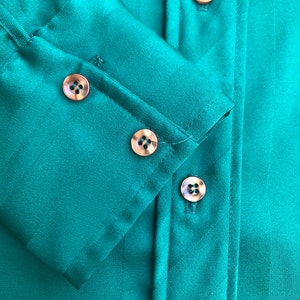 Vintage Dearborn Emerald Green Long Sleeve Blouse - Etsy
