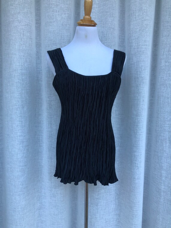 Mary McFadden fortuny pleats plisee black party to