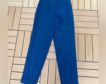 1980 Worth blue high waisted dress pants