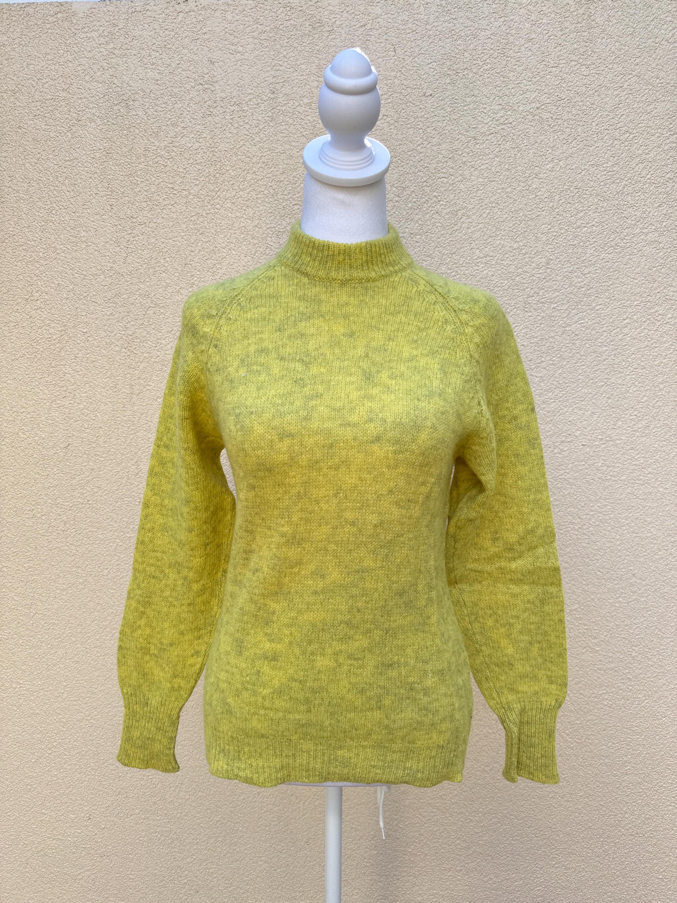 mint green and black dress Lime green cashmere blend turtleneck main image 0