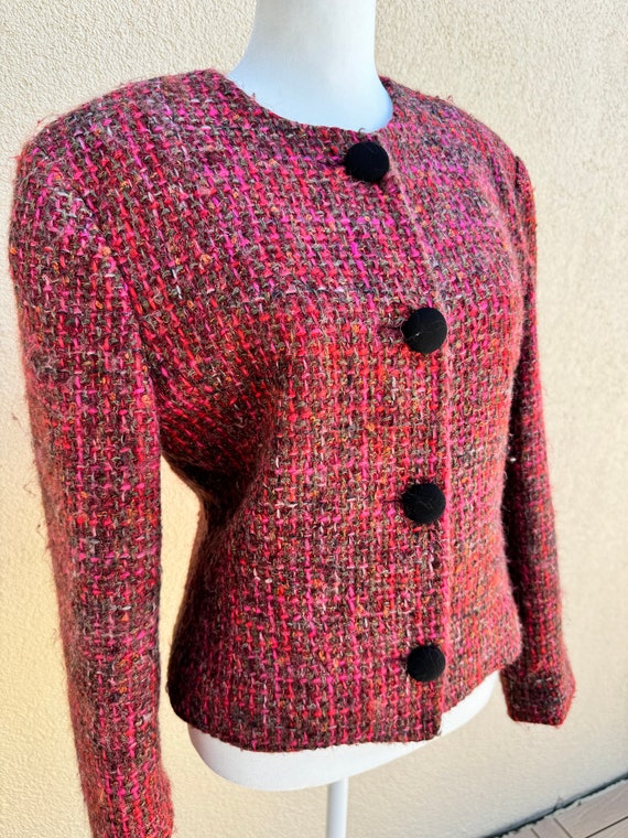 Ann Taylor Wool Blend Cropped Tweed Blazer - image 5