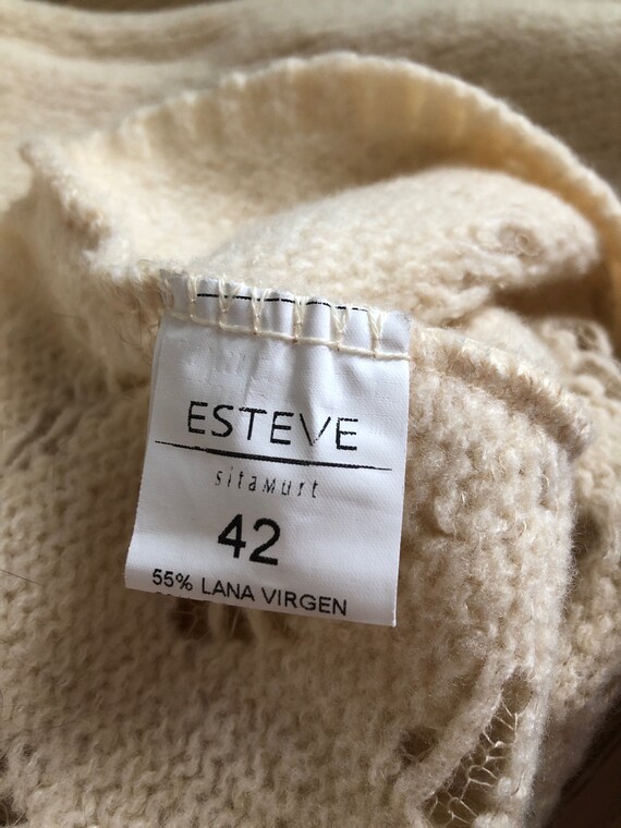 Esteve sitamurt Spain knitted off white cream ivo… - image 5
