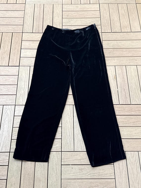 パンツ GIORGIO ARMANI WIDE-LEG TROUSERS IN VELVET Velvet, flat-front trousers | Giorgio Armani