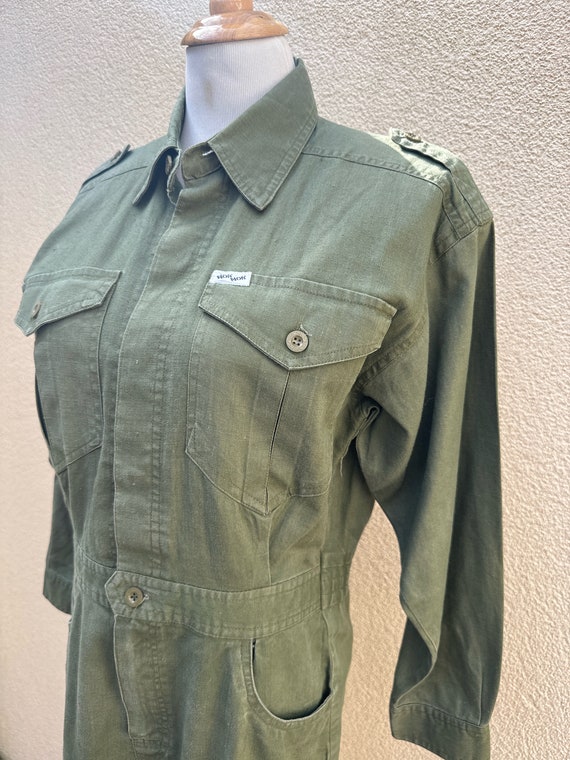 NOK NOK Millitary Style Olive Green Dress - image 2