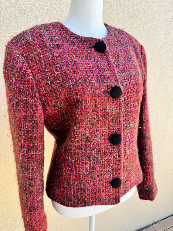 Ann Taylor Wool Blend Cropped Tweed Blazer - image 2