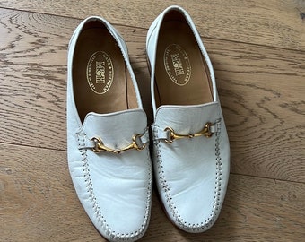 Maus & Hoffman White Leather Loafers Sz. 8 - Etsy Australia display picture 3
