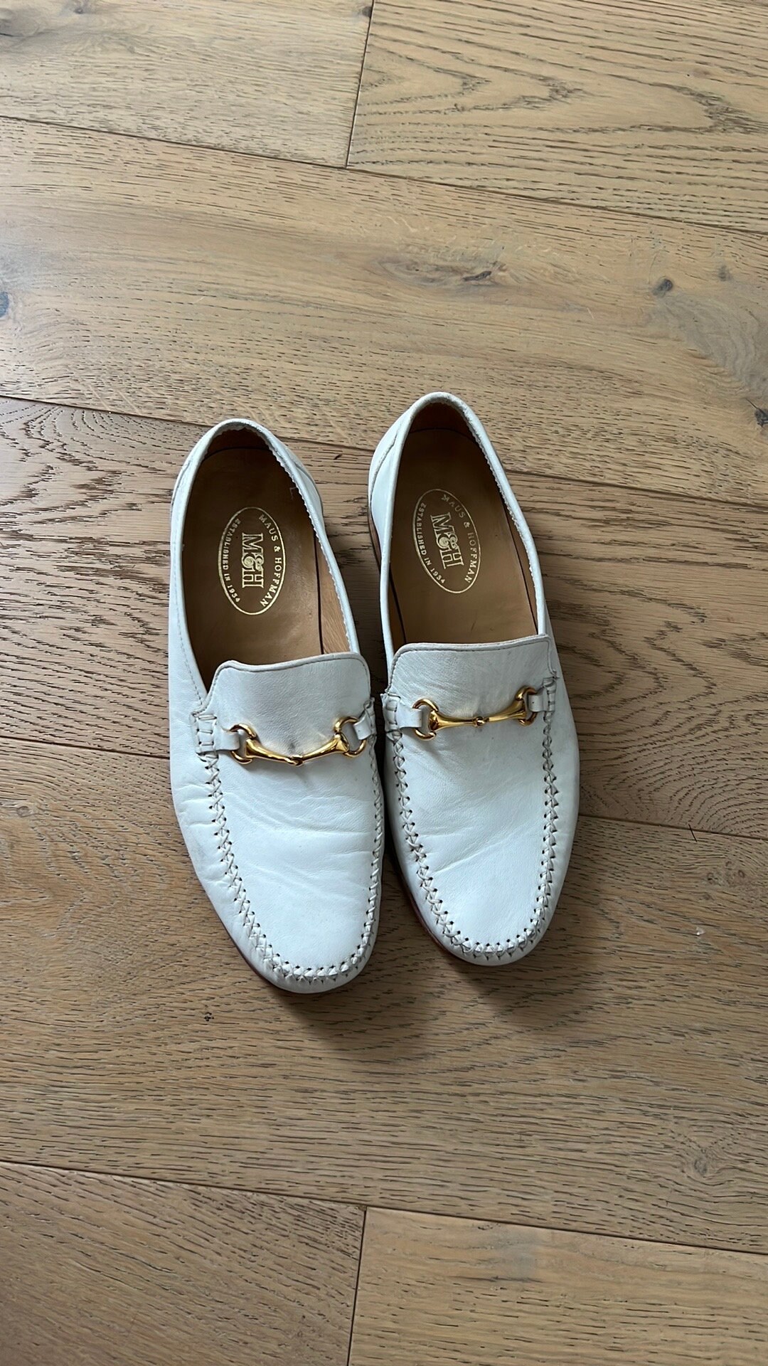 Maus & Hoffman white leather loafers sz. 8 Maus & Hoffman White Leather Loafers Sz. 8 - Etsy main image 3