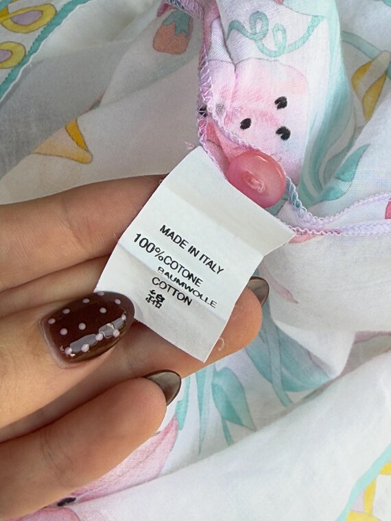 Averardo Bessi floral button down light cotton bl… - image 9