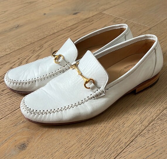 Maus & Hoffman White Leather Loafers Sz. 8 - Etsy