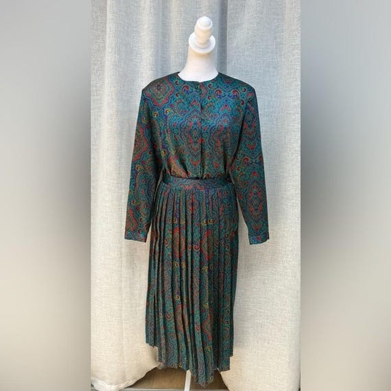 Jupe Longue Diane Von Furstenberg En Soie - Taille 6 Plissée - Occasion Comme Neuve