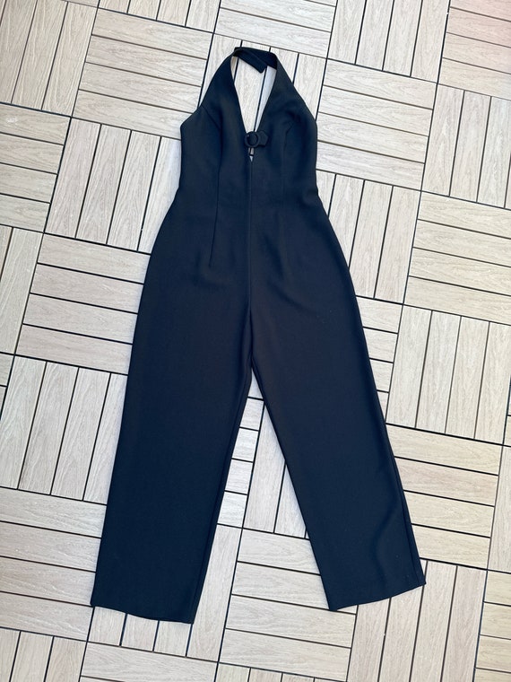 1990’s Cue Design Black Halter Jumpsuit - image 5