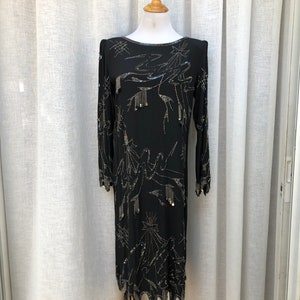 women's beaded dolman-sleeve dress Dolman Sleeve Dress W/ Bead Detail L