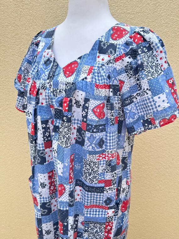 Anthony Richards patchwork  multipattern red, whi… - image 4