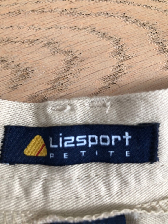 Liz Sport petite high waisted beige khaki shorts - image 9