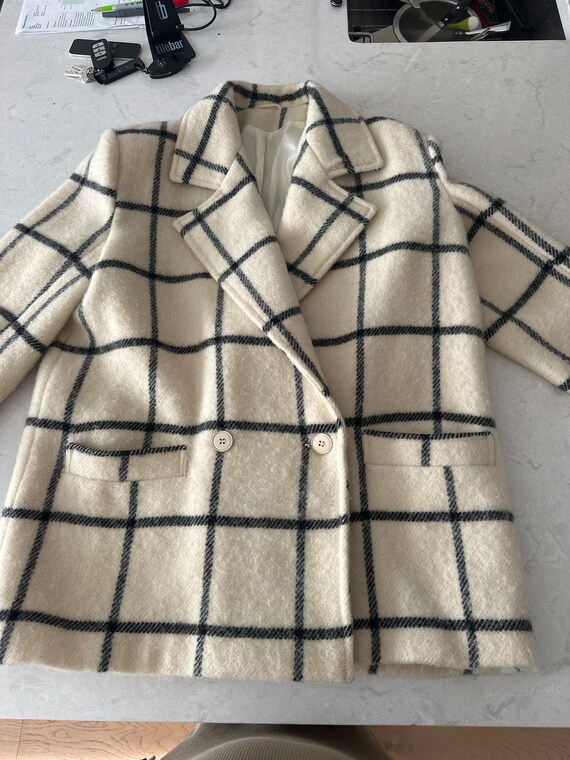 Peter Martin Wool blend Plaid Coat Jacket