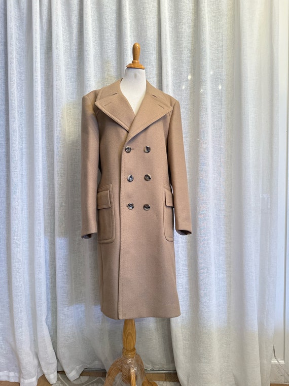 100% Wool Heavyweight Brown Double Breasted Coat