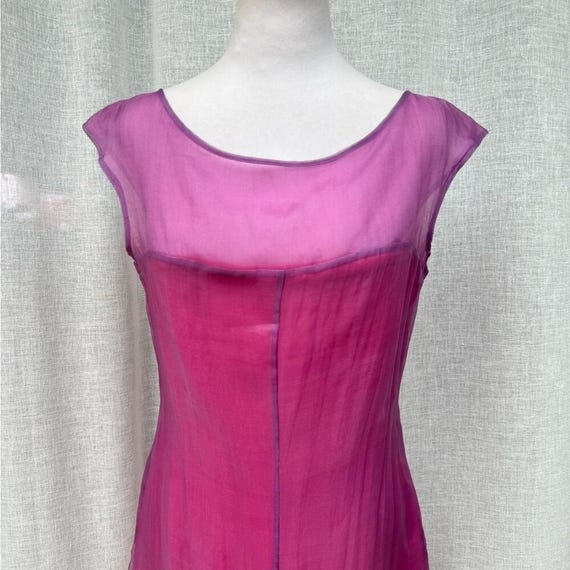 Nora Noh purple pink silk organza mini dress cove… - image 7