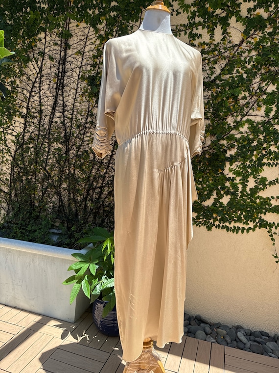 Vintage 1970’s beige silk dress