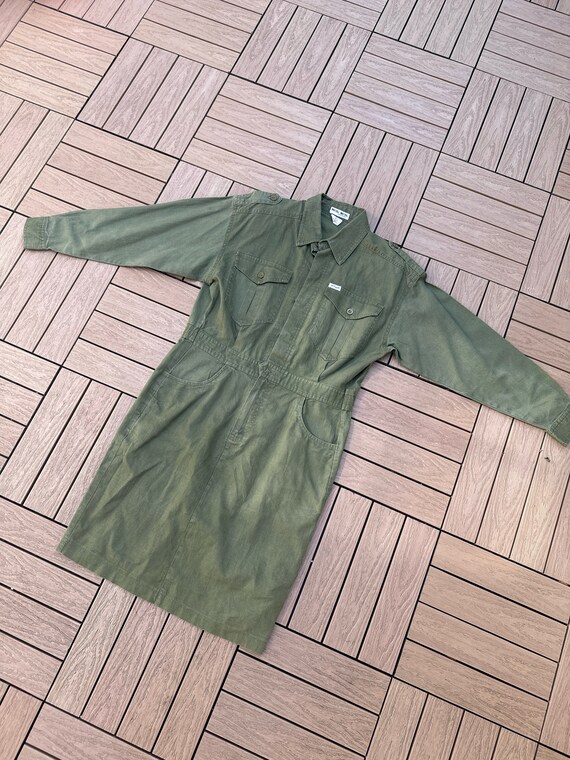 NOK NOK Millitary Style Olive Green Dress - image 7