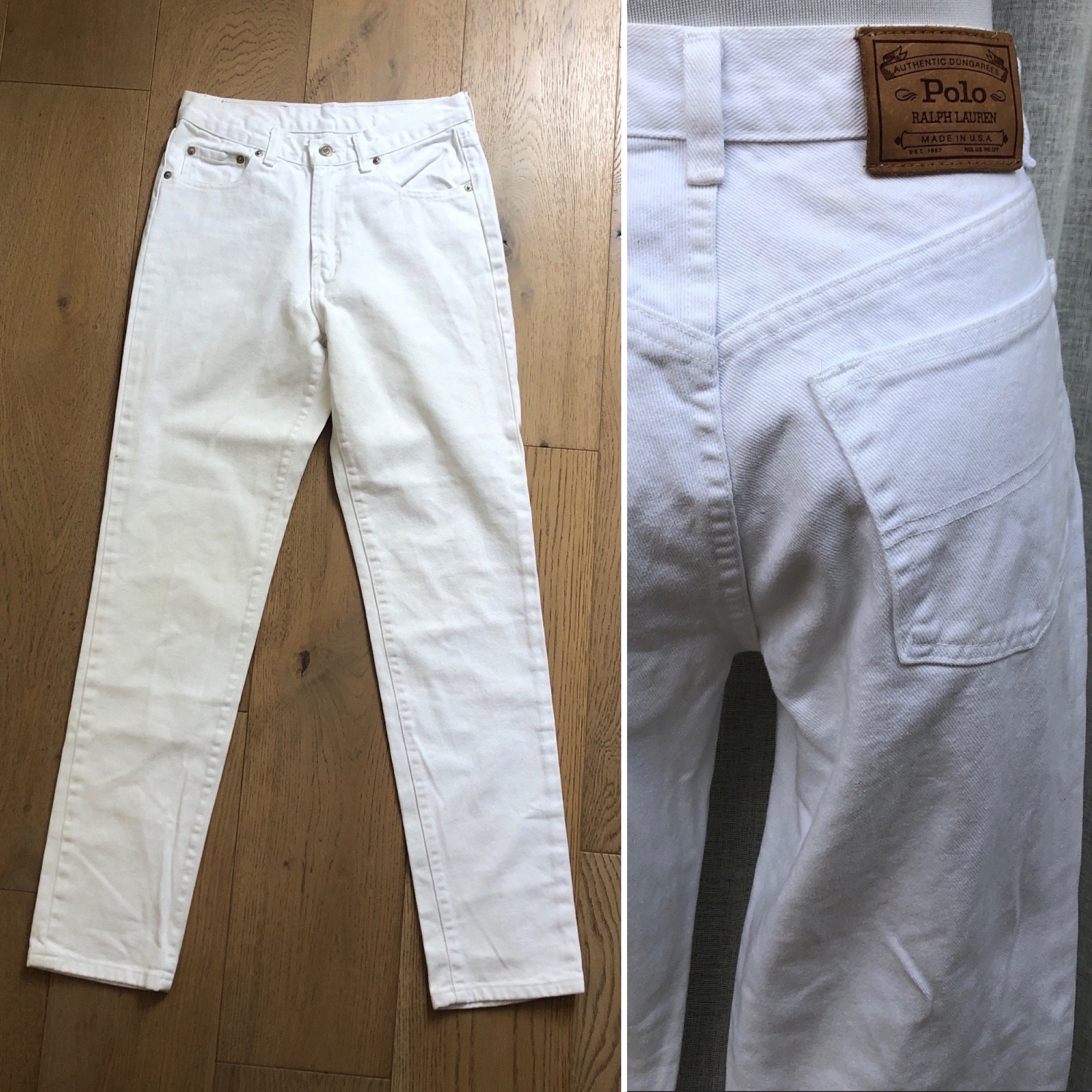 パンツ POLO RALPH LAUREN Woman Pants White 211977959 003 Linen Wide-Leg Pant