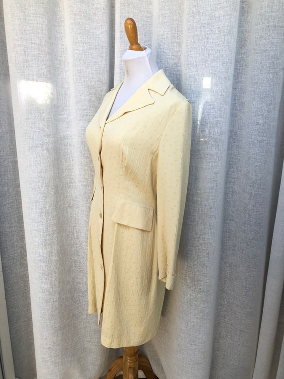 1990’s Pellari Couture Italy Made Ivory Duster Co… - image 4