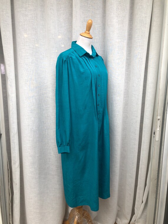 Vintage Schrader Sport Turquoise long sleeve shir… - image 3