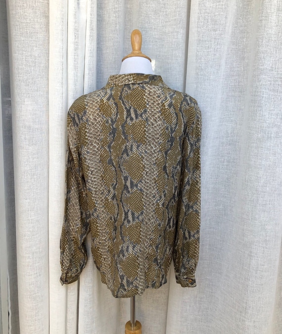 Anna and Frank silk long sleeve button down blous… - image 3