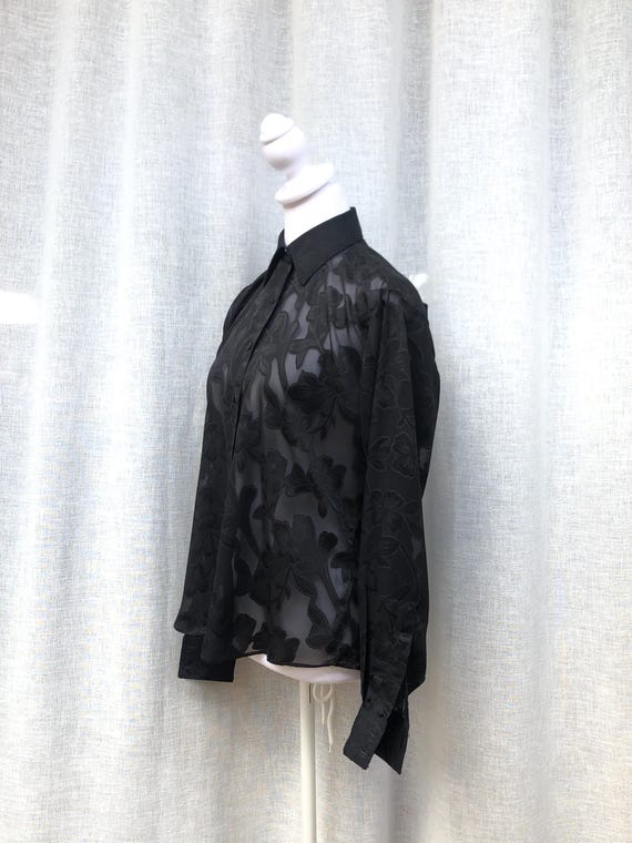 From Collars to Cuffs custom made black floral br… - image 2