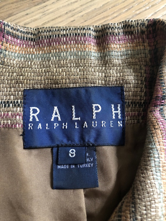 1990 Ralph by Ralph Lauren multicolor plaid linen… - image 6