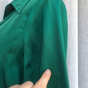 Vintage Dearborn Emerald Green Long Sleeve Blouse image 4