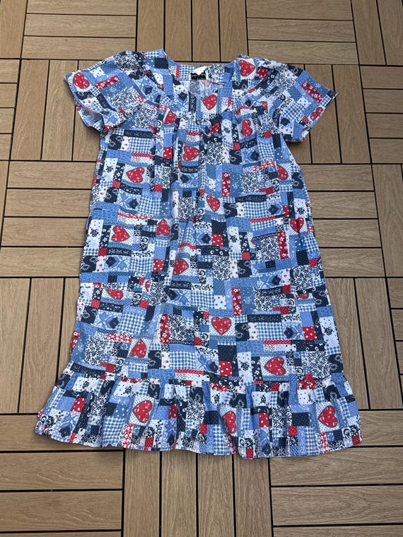 Anthony Richards patchwork  multipattern red, whi… - image 8