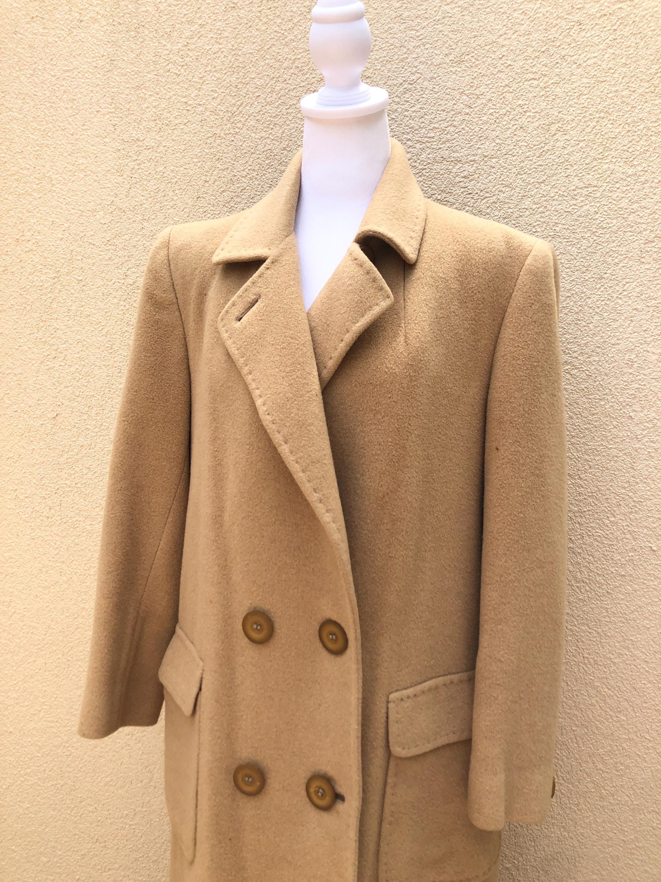 1990's Images by I&A Camel Hair Double Breasted Camel Brown