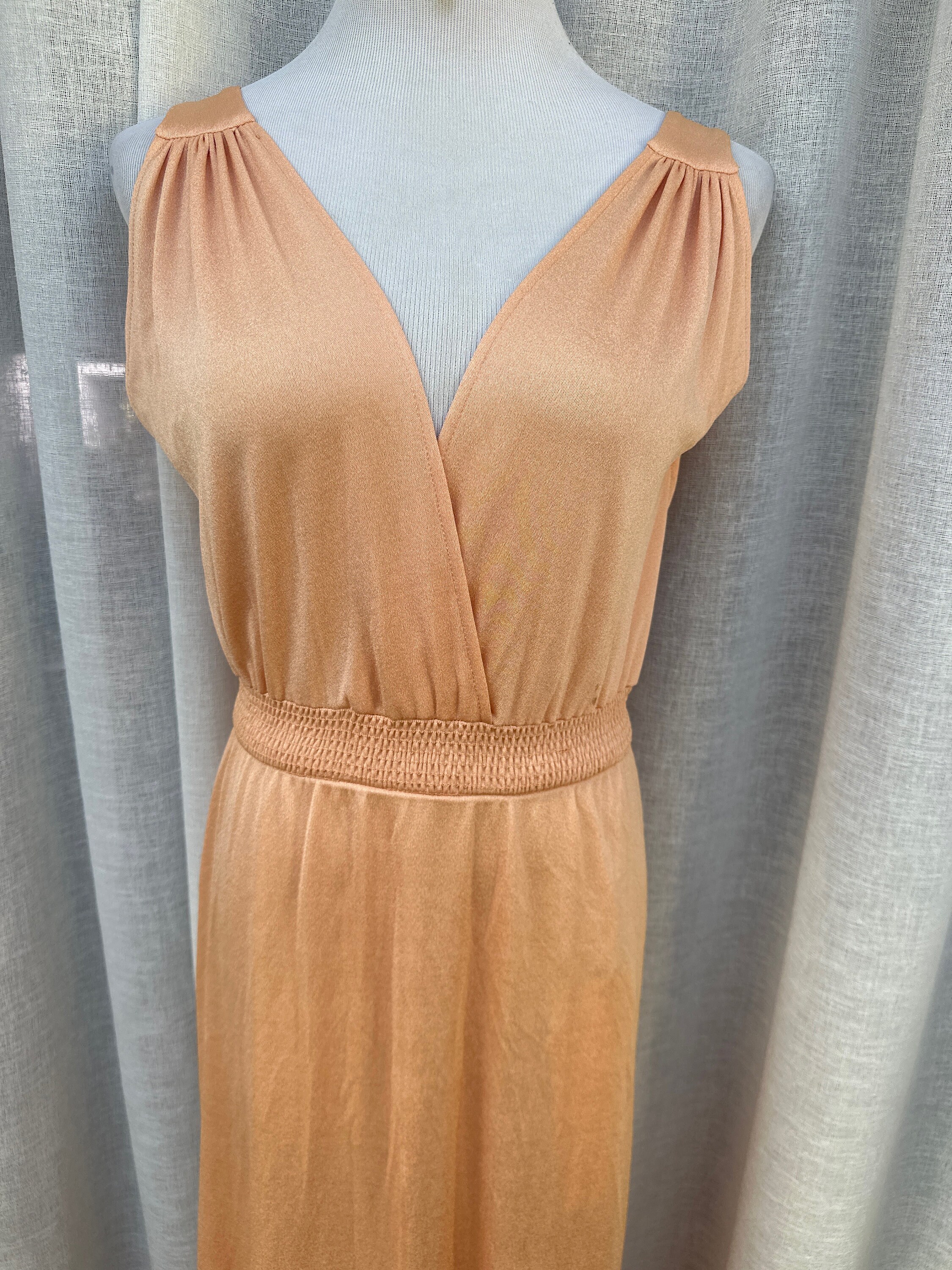 70’s Orange Cross Back Dress by Roberta Of California main image 1