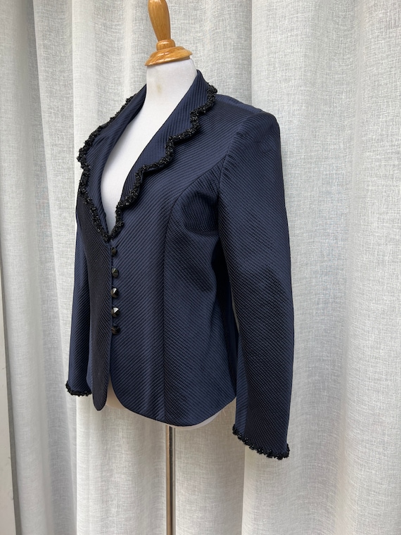 1990’s Palm Beach Tailor matelasse quilted navy bl