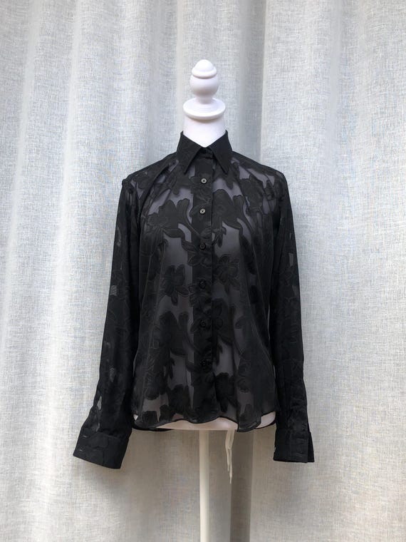 From Collars to Cuffs custom made black floral br… - image 1