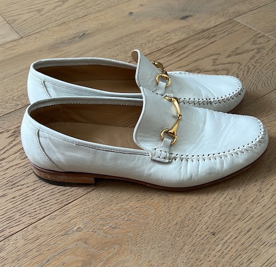 Maus & Hoffman White Leather Loafers Sz. 8 - Etsy Canada display picture 3