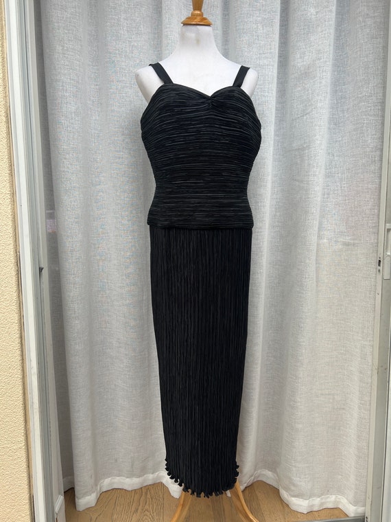 Pierre Labiche  black Fortuny style pleats plisse… - image 2