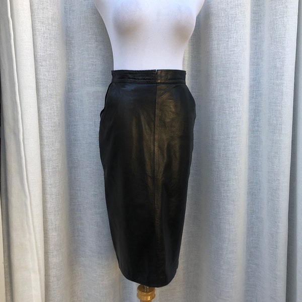 Leather Pencil Skirt - Etsy